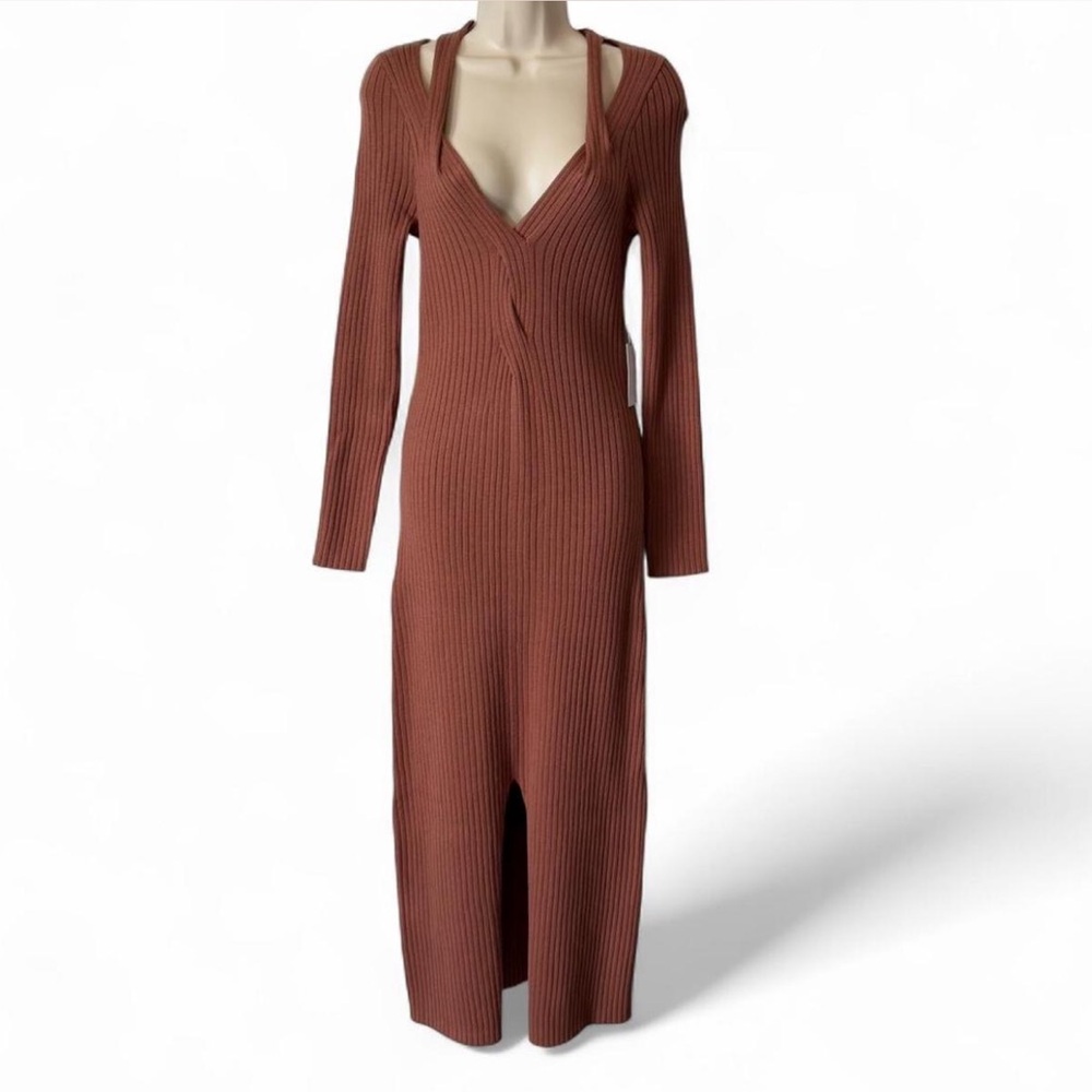 ASTR The Label Long Sleeve Twist Front Sweater Dress‎